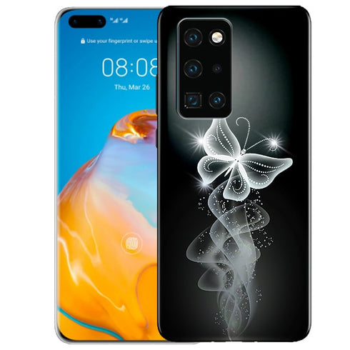Huawei P40, Huawei P40 Pro, Coque Bumper Papillon Star