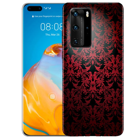 Damask Rouge, Coque Huawei P40, P40 Pro