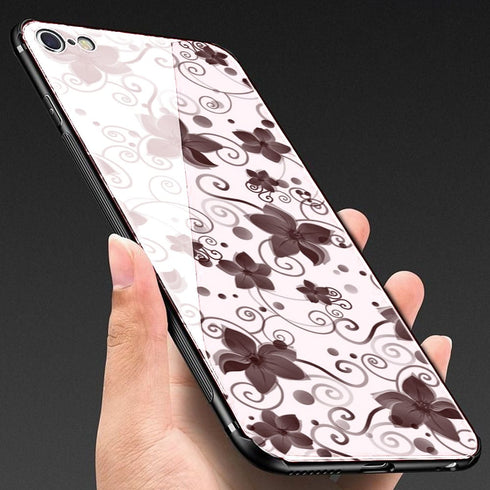 Black Flowers | Coque en Silicone, Verre | Tpu Antichocs | Protection Compatible smartphones iPhone - MaCoquePerso