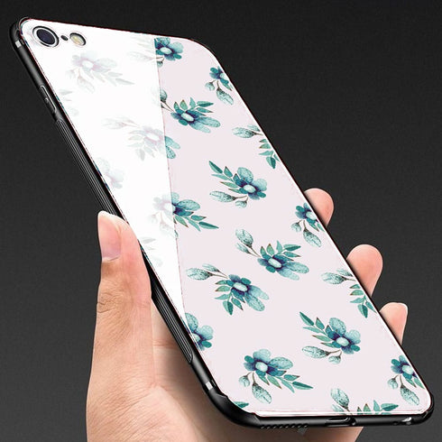 Blue Flowers | Coque en Silicone, Verre | Tpu Antichocs | Protection Compatible smartphones iPhone - MaCoquePerso