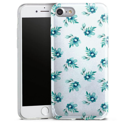 Blue Flowers | Coque en Silicone, Verre | Tpu Antichocs | Protection Compatible smartphones iPhone - MaCoquePerso