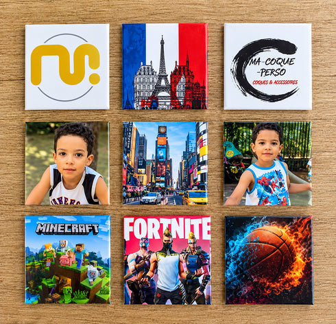 Lot de 9 magnets personnalisables - Transformez Votre Décoration