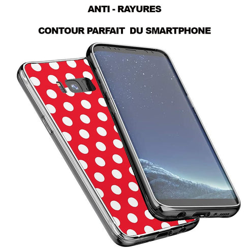 Pois blancs / S8 , S8 Plus | Coque telephone galaxy s8 Polka Dots Silicone / Pour Smartphones Galaxy S8+, S8 MaCoquePerso