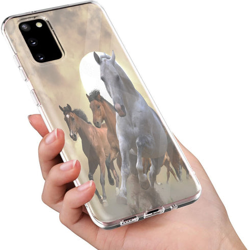Chevaux au Galop | Coque pour samsung S20 cheval | Plaque de verre trempé S20 personnalisée MaCoquePerso
