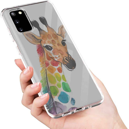 Elegante | Coque Samsung Galaxy S20 Girafe Colorée | S20+, S20 Ultra, Protection Verre Trempé Portable MaCoquePerso
