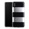 Coque pour Xiaomi Redmi 9 Bandes Mariniere Noires Blanches