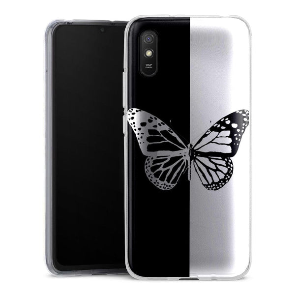 Coque Xiaomi Redmi 9 Butterfly Noir et Blanc - XIAOMI REDMI 9A