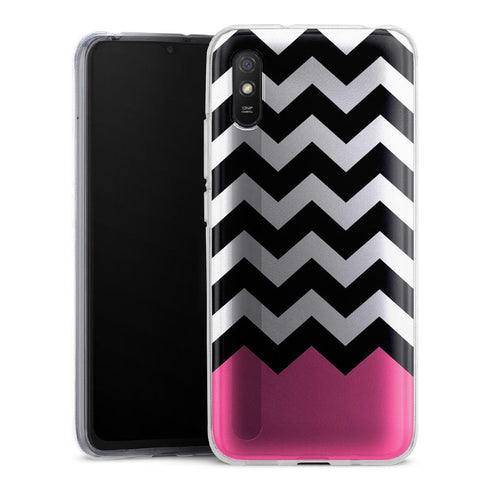 Coque pour Xiaomi Redmi 9 Zig Zag Rose - XIAOMI REDMI 9