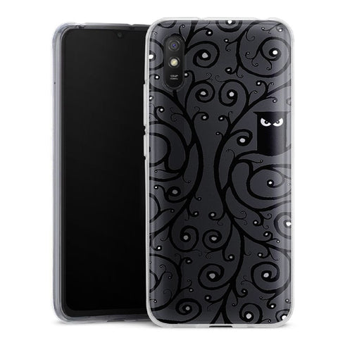 Coque Xiaomi Redmi 9 Hibou Noir et Blanc
