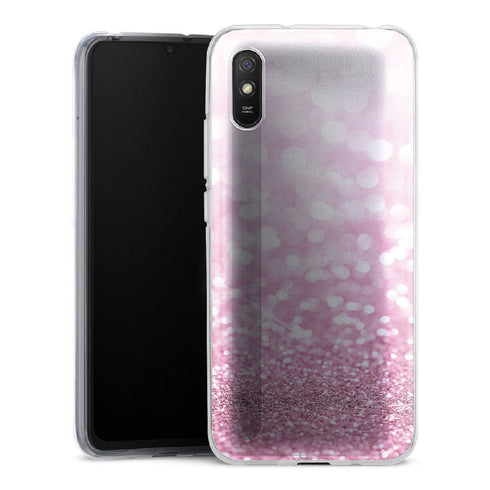 Coque pour Xiaomi Redmi 9 Paillettes Roses - XIAOMI REDMI 9A