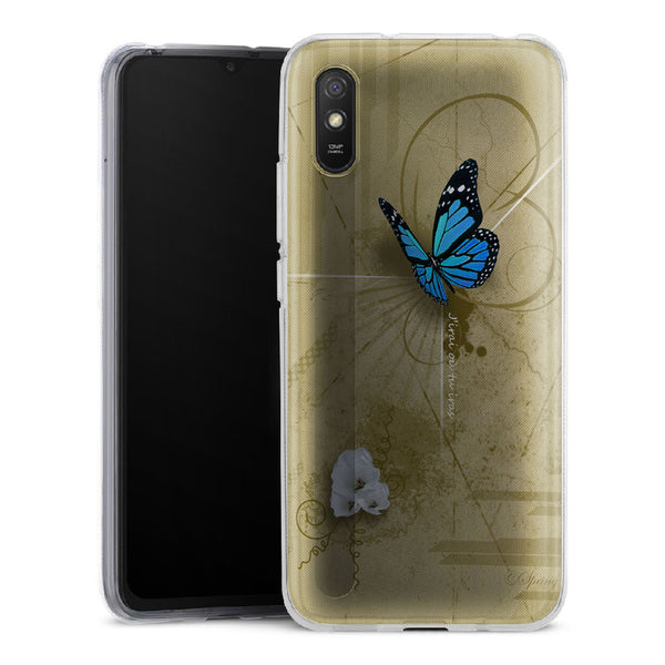 Coque Xiaomi Redmi 9 Papillon Bleu - XIAOMI REDMI 9A