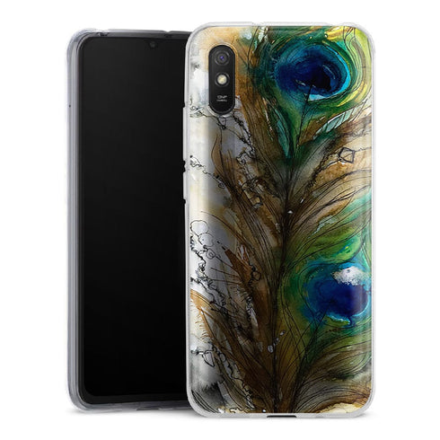 Coque Xiaomi Redmi 9 Plume de Paon - XIAOMI REDMI 9A