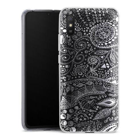 Coque pour Xiaomi Redmi 9 Aztec bw handmade - XIAOMI REDMI 9A