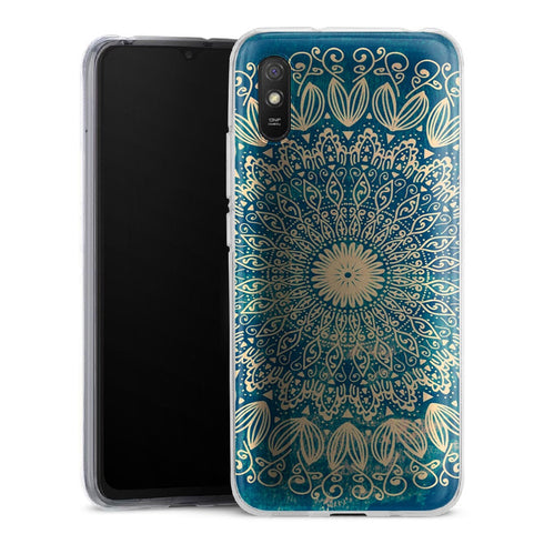 Coque pour Xiaomi Redmi 9 Blue organic boho mandala - XIAOMI REDMI 9