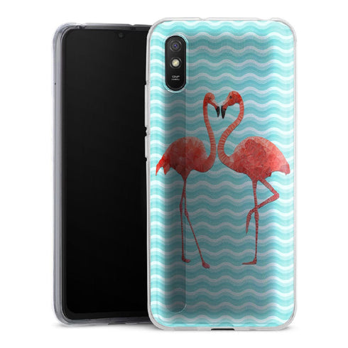 Coque pour Xiaomi Redmi 9 Flamingo love - XIAOMI REDMI 9
