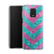 Coque pour Xiaomi Note 9 Chevrons Strass Violet Rose