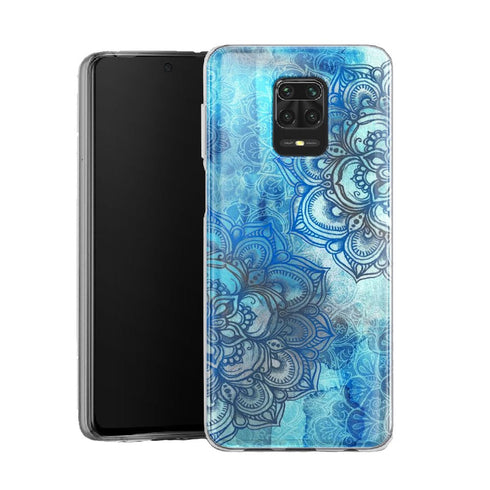 Coque pour Xiaomi Note 9 Blue Lost Mandala | Housse Silicone, Etui Antichoc / Futurisme - XIAOMI REDMI NOTE 9