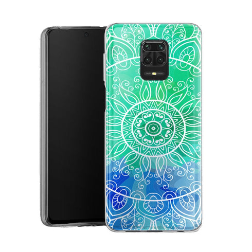 Coque pour Xiaomi Note 9 Green deal Mandala
