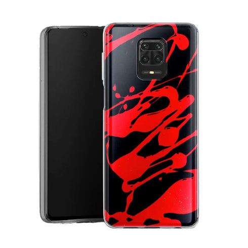 Coque pour Xiaomi Note 9 Paint Slpash Rouge - XIAOMI REDMI NOTE 9 PRO