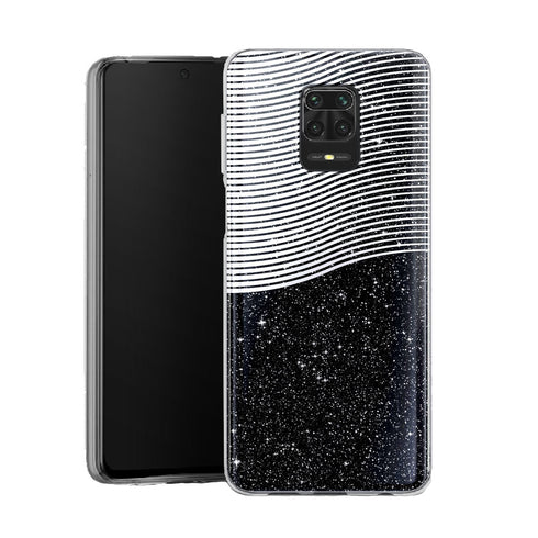 Coque pour Xiaomi Note 9 Black Space | Housse Silicone, Etui Antichoc / Géométriques