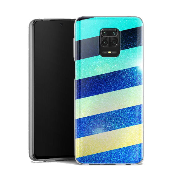 Coque pour Xiaomi Note 9 Striped colorful glitter