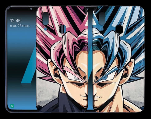 Lot de Coques pour Samsung A40 Sangoku Black and Blue