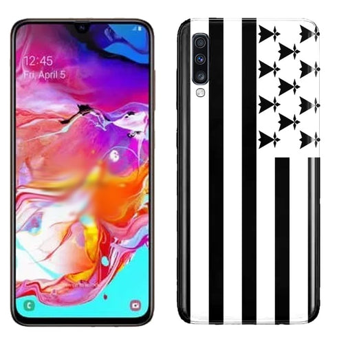 Bretagne, Coque Samsung Galaxy A70 drapeau Breton