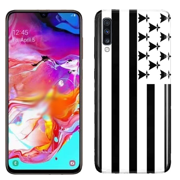 Bretagne, Coque Samsung Galaxy A70 drapeau Breton