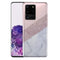 Marbre Blanc Rose Paillette - Coque Samsung S20, S20 Plus, S20 Ultra - Motif Marbré