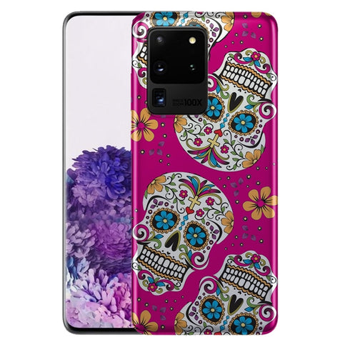 Tête de Mort Mexicaine Rose - Coque de S20, S20 Plus, S20 ultra Samsung