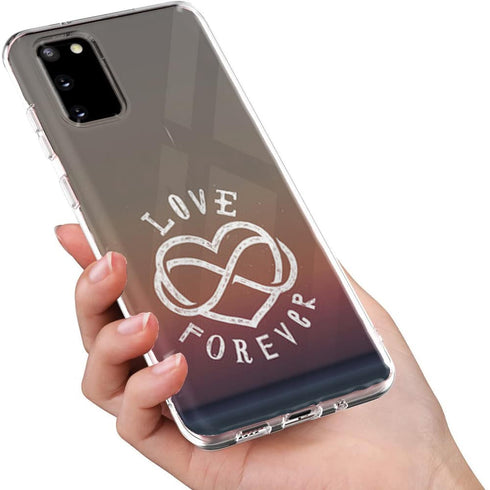 Love Forever | Samsung S20 coque infini | S20 Plus, S20 Ultra | Protection portable, Plexi-Glass, Silicone, Motif pour les Filles MaCoquePerso