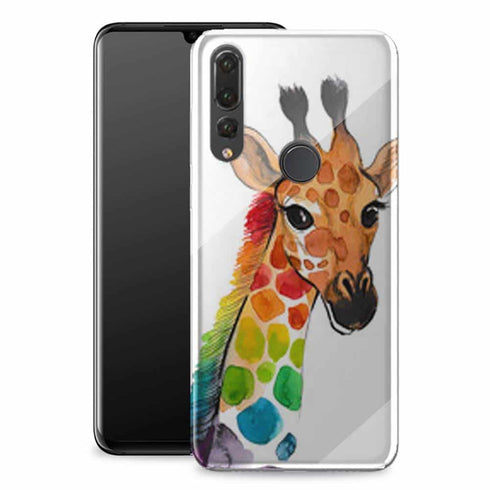 Elegante | Coque Huawei P30 LITE Girafe Colorée | Protection Verre Trempé Portable MaCoquePerso