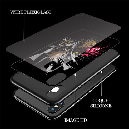 One Punch Man, Vitre Verre Trempé Plexiglass Compatible avec iPhone X, XR, XS, iPhone 11, iPhone 8 Plus, iPhone 7 Plus, iPhone 8, 7