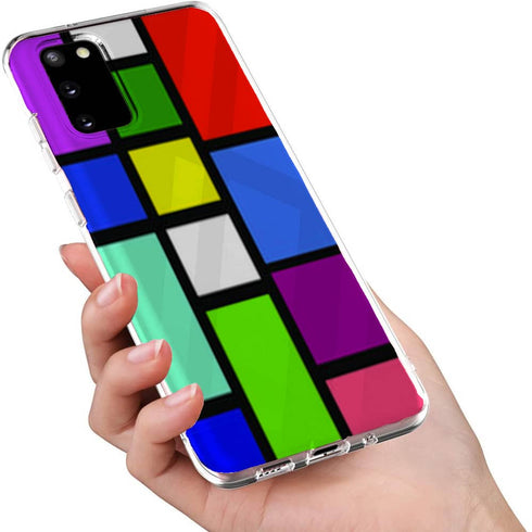 Design Unique | Coque Samsung Galaxy S20 Cubes Colorés | S20+, S20 Ultra, Vitre de protection Verre Trempé MaCoquePerso