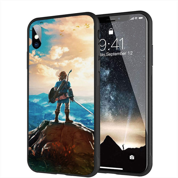 Link Zelda, Coque telephone iPhone X anti chocs en Verre Trempé