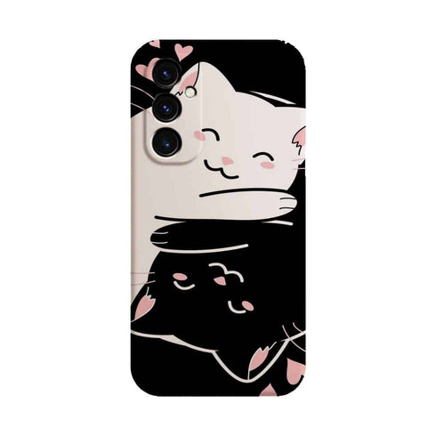 Coque Samsung Galaxy A05S Chats Kawaii Yin et Yang