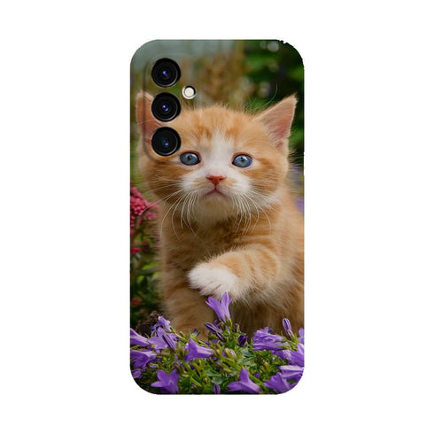 Coque Samsung Galaxy A05S Flowery Garden Lovely and enchanting cat