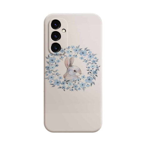 Coque Samsung Galaxy A05S Lapin Fleur Bleue