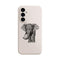 Coque Samsung Galaxy A05S Noir dessin Blanc Elephant