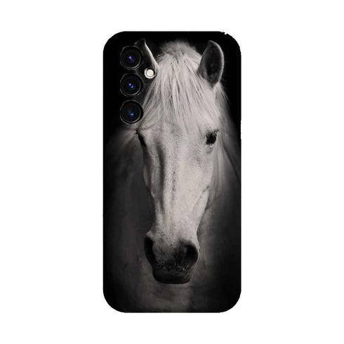 Coque Samsung Galaxy A05S Tete de Cheval Noir et Blanc