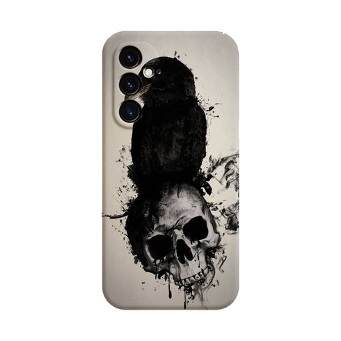 Coque Samsung Galaxy A05S Raven and Skull