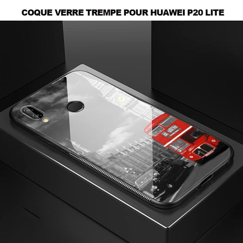 Coque Bus Impérial Londonnien pour Huawei P20 LITE en verre Trempé