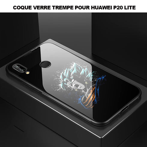 Coque pour Huawei P20 LITE personnalisée Sangoku Ultra Design en Verre Trempé