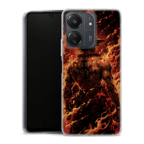 Coque Xiaomi Redmi 13C One Piece Ace Fire Mark