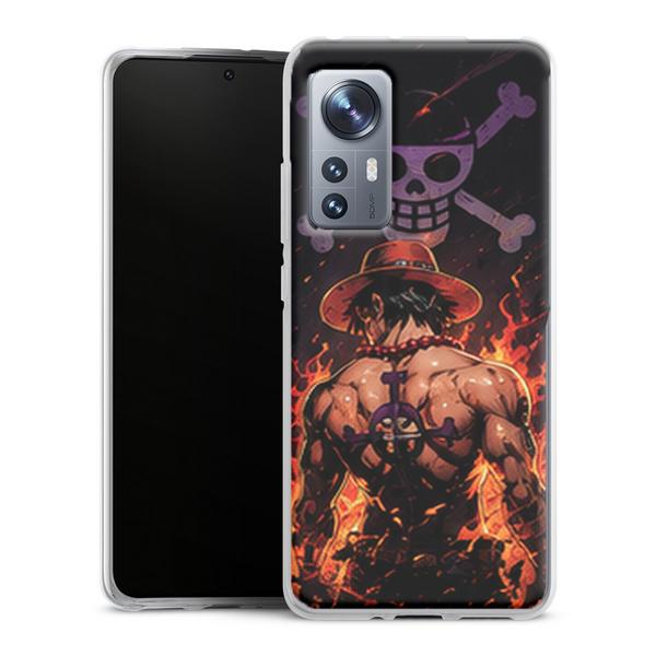 Coque Xiaomi 12 5G One Piece Ace Flamme Pirate