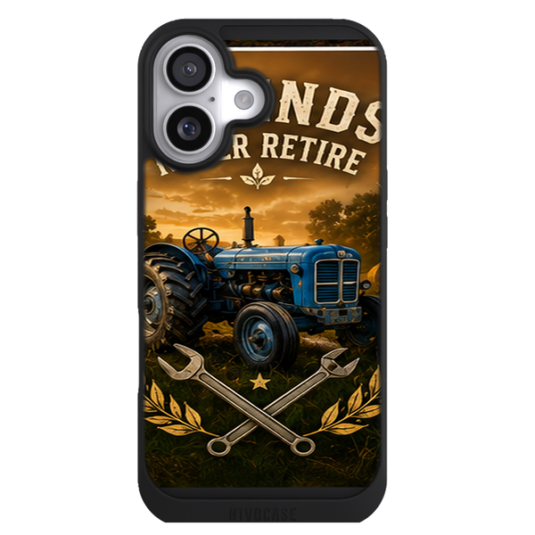 Coque Agriculture Legends Never Retire - Tracteur de Legende