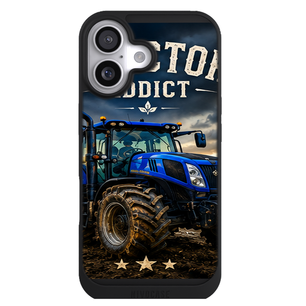 Coque Agriculture Tractor Addict - Puissance Bleue