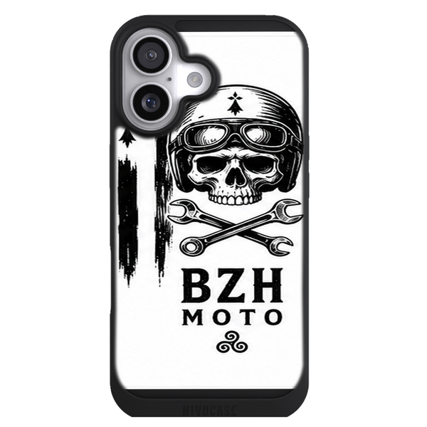Coque Bretagne Moto Skull Gwenn Ha Du - Route Sauvage