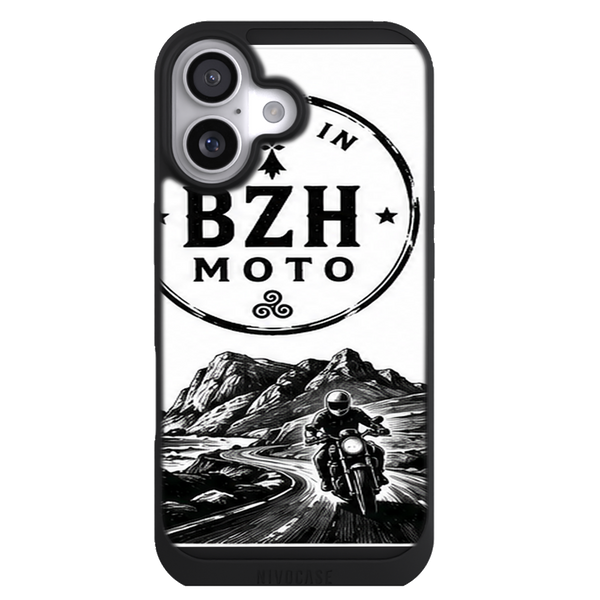Coque Bretagne Moto Tampon Route BZH - Ride Made in BZH