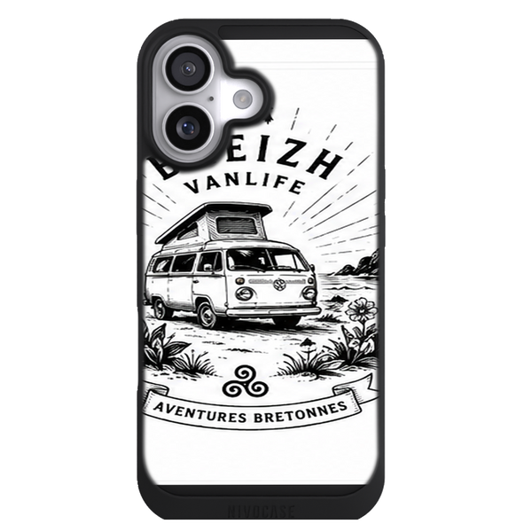 Coque Bretagne Vanlife Aventures Bretonnes - Fleurs, Combi et Horizons